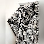 JS Boutique Elegant Black & White Rose Floral Bolero Crop Open Jacket Size 8 M Photo 1