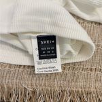 SheIn  White Ribbed Top Photo 3