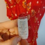 Lily Star  Size Juniors Large REd Stretchy Sheer Floral Tank Top Polka Dot Summer Photo 6