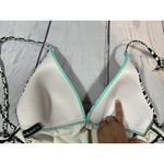 La Blanca  Size 8 One Piece Swimsuit Black White Boho Geometric Halter Back Photo 5