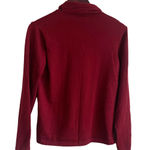 Talbots Talbot Knit Sweater Women Medium Red V-Neck Long Sleeve Neck Tie Wool Pull On Photo 2