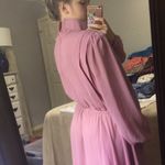 Jack Bryan • Mauve Puff Sleeve Dress Chiffon Pink Size L Photo 2