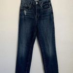 Good American NEW  Good Boy Double Slit Jeans in Blue404 Photo 2
