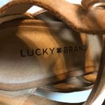 Lucky Brand  Women’s Genevie Leather Suede Tan Brown Cage Lace-Up Open Toe Heels Photo 6