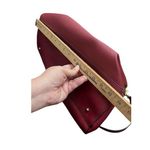 wilson's leather ‎ Burgandy Purse Genuine Leather Roomy Sturdy Fall Elegant Luxe Photo 4