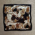 NWT Elegant Black and Gold Scarf bandana Photo 0
