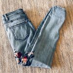 Caution to the Wind Floral embroidered stretch fit skinny jeans Photo 4