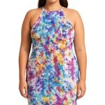 New Look Women's Strappy Tie Dye Mid Length Dress Sz XL Multicolor Summer Photo 0