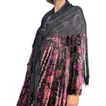 None Sheer Black Fringe Shawl Beaded Wrap Evening Boho Hippie Lightweight Layer Photo 6
