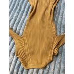 Proenza Schouler Ribbed Knit Long Sleeve Maxi Cardigan Dress Mustard Yellow S Photo 5