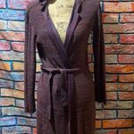 CENY Multicolored Cardigan with Hood & Tie Purple Size L Photo 1