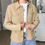 Jones New York Tan and cream thick gorgeous blazer with the cutest button detailing Photo 5