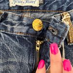 Blue Pearl Allen Schwartz Topaz Jeweled Jeans Blue 70s Flare Size 28 Y2K NWT Photo 13