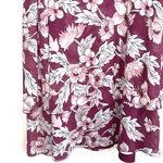 Loft Outlet Magenta Pink Floral Print Ruffle Knee-length Shift Dress Photo 3