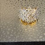 Elegant Moissanite 925 Sterling Silver Cluster Ring Size 5 Photo 3