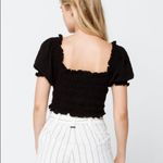 ✨HP✨COTTON CANDY LA Cinched Woven Womens Crop Top✨ Black Size L Photo 3