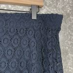 Alfani  Women's Plus Size Navy Blue Lace Sexy A-Line Knee Length Skirt - Size 16W Photo 5