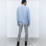 ZARA Plaid Career Business Stretchy Ankle Pants Slacks Gray & Blue Size XS Photo 2