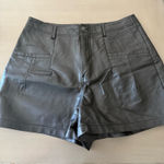 Free People  Faux Leather Shorts Black Photo 0