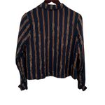Saltwater Luxe Navy Stripe Open Front Jacket Size XS Photo 3