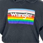 Wrangler Pride Cropped Hoodie Black Rainbow Logo Size M LGBTQ+ Inclusive Photo 4