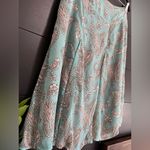 East 5th  Boho Teal Paisley Pleated Lined Midi Skirt Women’s Sz 10 Vintage EUC Photo 1