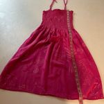 Cabali Hot Pink Smocked Midi Sundress Size M | Hawaiian Floral Beach Dress Size M Photo 5