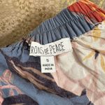 Patrons of Peace  Light Blue Floral Tropical Flowy Side Slit Maxi Skirt Small Photo 2