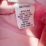 NWT MOTHER SNACKS The Fun Dip Utility Puddle Jeans in Dark Pink size 23 Wide Leg Photo 8