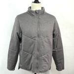 Anthropologie Anthropology THREE DOTS Modern Full Zip Quilted Heather Knit Jacket Gray Size L Photo 5