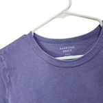 American Eagle  Short Sleeve T-Shirt Crew Neck Pure Cotton Purple Size Medium NWT Photo 3