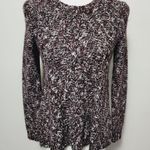 Madewell Firelight Wine Marled Cable Knit Alpaca Blend Sweater Size Small Photo 3