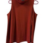Gibsonlook Cold Shoulder Long Sleeve Brick Red Turtleneck Top Womens Large Photo 5