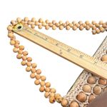 Vintage Beaded Handbag Natural Wood Raffia Woven Made in Japan Brown BOHO Retro Tan Photo 10