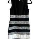 Tommy Hilfiger  Black White Mottled Stripe Sheath Dress 4 - gorgeous! Photo 0