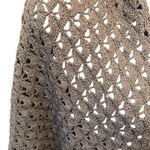 Dressy Silver Sparkle Shawl Cape Throw W/Fringe Open Crochet 85X40 W/Fringe Photo 4