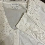 Calligraphie Lace Collar Long Sleeve white 100% cotton women's blouse size M Size M Photo 3