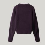 IRO Mona Wool Knit Ribbed Sweater, Dark Purple Size L, New w/Tag Retail $445 Photo 2