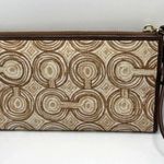 Coach Brown and Aud Tan Optic Swirl Wallet / Wristlet Photo 1