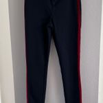 Boom Boom Jeans Navy Chino Stretch Pants with Red Stripe Photo 0