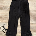 Forever 21 Wide Leg Black Tie Up Jeans Photo 0