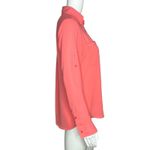 EXPRESS Shirt Womens Small Coral Pink Chiffon Portofino Office Business Casual Photo 1