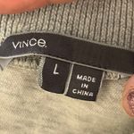 Vince Women's Gray Striped Sweatshirt Tunic Dress Side Zippers Pockets Large Photo 3