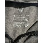 Younique Dark Gray/Black Zip Up Long Sleeve Athletic Jacket Pockets Size XL Logo Black Photo 7