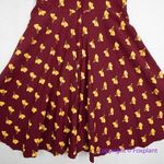 Unique Vintage  X GB Gywnnie Bee Maroon Yellow Midi 0X Heart‎ Balloon Dress Photo 12