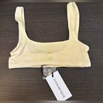 We Wore What  Yellow Ribbed Cotton Bralette NWT xxs Photo 1