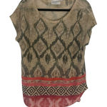 Pollux Boutique‎ Women's Size Large Open Knit Boho Western Top Tan Photo 0