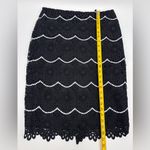 Talbots Black Lace Skirt with White Trim – Elegant Mini Photo 5