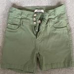 Harmony & Havoc Sage Green Denim Shorts Photo 0