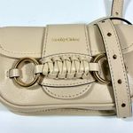 See By Chloe Saddie Double O Ring Leather Belt Bag Cement Beige NWT Photo 14